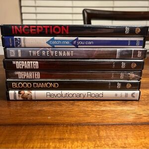 Leonardo DiCaprio Movies DVDs Bundle The Departed, Inception, Blood Diamond